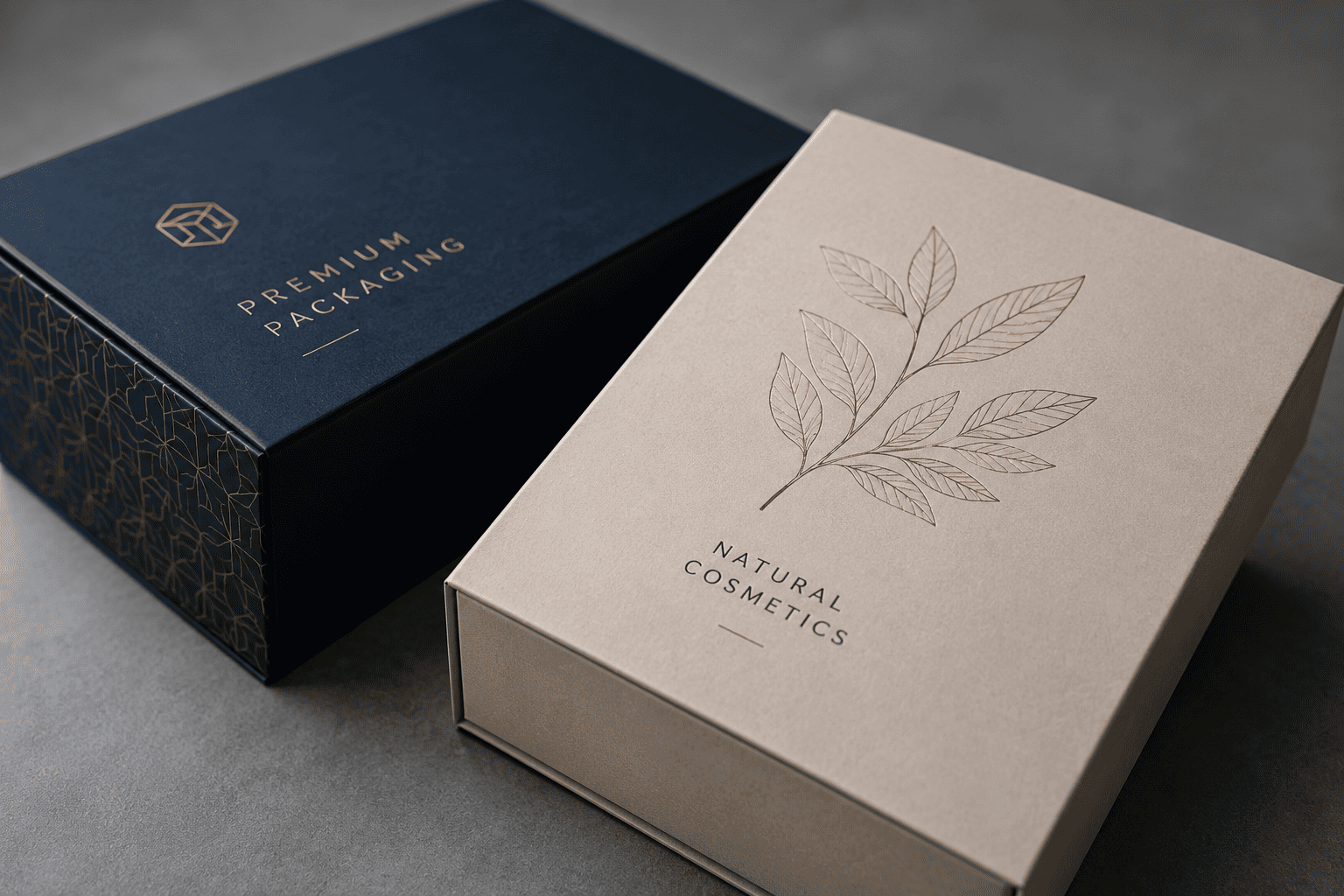 Packaging impreso para proyectos de producción gráfica